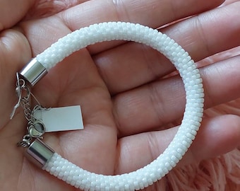 white bracelet, beaded bracelet, bracelet, hand bracelet, bracelet beads, 100%handmade,