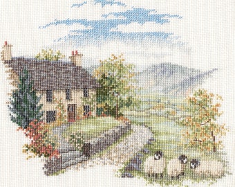 Countryside High Hill Farm 16 Count Cross Stitch Kit