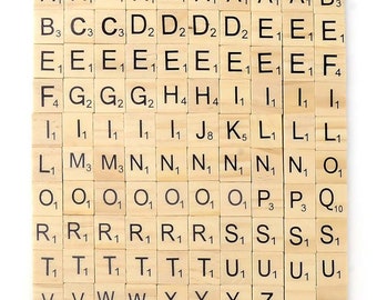100 Holz-Buchstaben 20x18x5mm Holz Alphabet Buchstaben Scrabble Spielsteine Ersatz