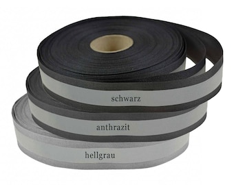 Reflektorband 5m (0,74EUR/m) 20mm Reflexband Reflexstreifen, reflektierend, Breitenwahl Farbwahl