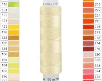 100m Spule Nähgarn (0,017EUR/m) Unipoly 120 TEX14x2 Polyester Artikel 1v6 Farbwahl