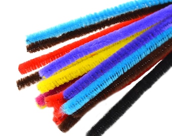 20 Draht Pfeifenreiniger 6 mm Länge 30cm CHENILLE Farbe wählbar