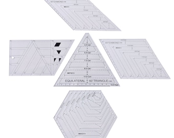 1 Quilt-Lineal mit Skala transparent Patchworklineal Nählineal Variantenwahl