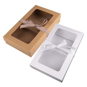 Geschenkschachteln 5 Stück m. Sichtfenster verschiedene Varianten Geschenk-Box Farb-/Größenwahl