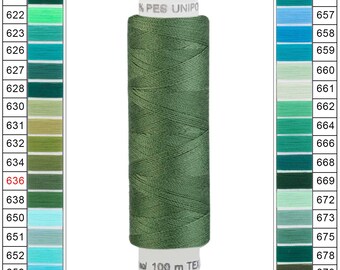 Nähgarn 100m (0,017EUR/m) Unipoly 120 TEX14x2 Polyester Artikel 4v6 Farbwahl