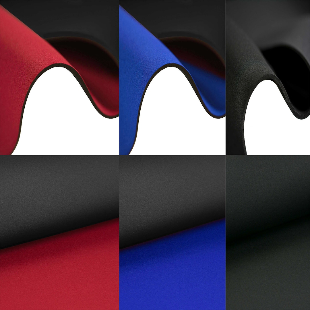 Neopren-Stoff 4,5mm 39,24EUR/qm 0,5x135cm Doubleface Stretch Meterware ...