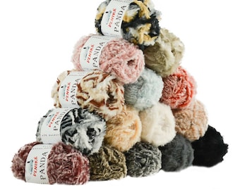 Strickgarn Panda Strick-Wolle 500g (49,80EUR/kg) Webpelz Kuschelwolle Plüschwolle - Farbwahl