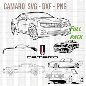 Chevrolet Camaro svg, dxf and png 1979 and 2020 File ready to cut on a cameo or cricut for adhesive vinyl, heat transfer vinyl and cnc