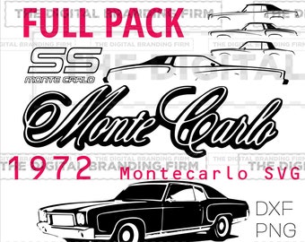 Archivos SVG, DXF y PNG de Monte Carlo con efecto desgastado de 1972