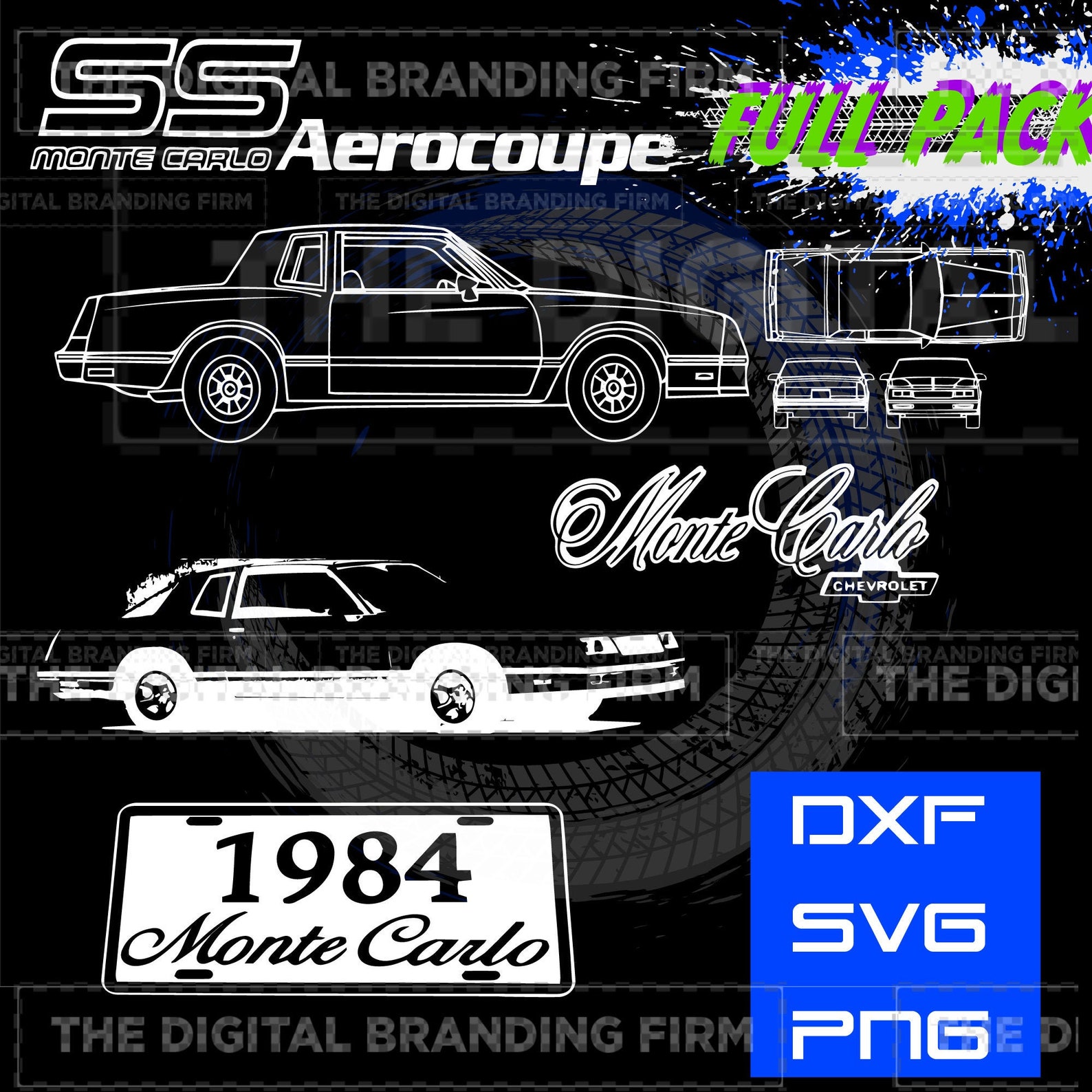 1984 Monte Carlo svg dxf and png File ready to cut on a cameo | Etsy