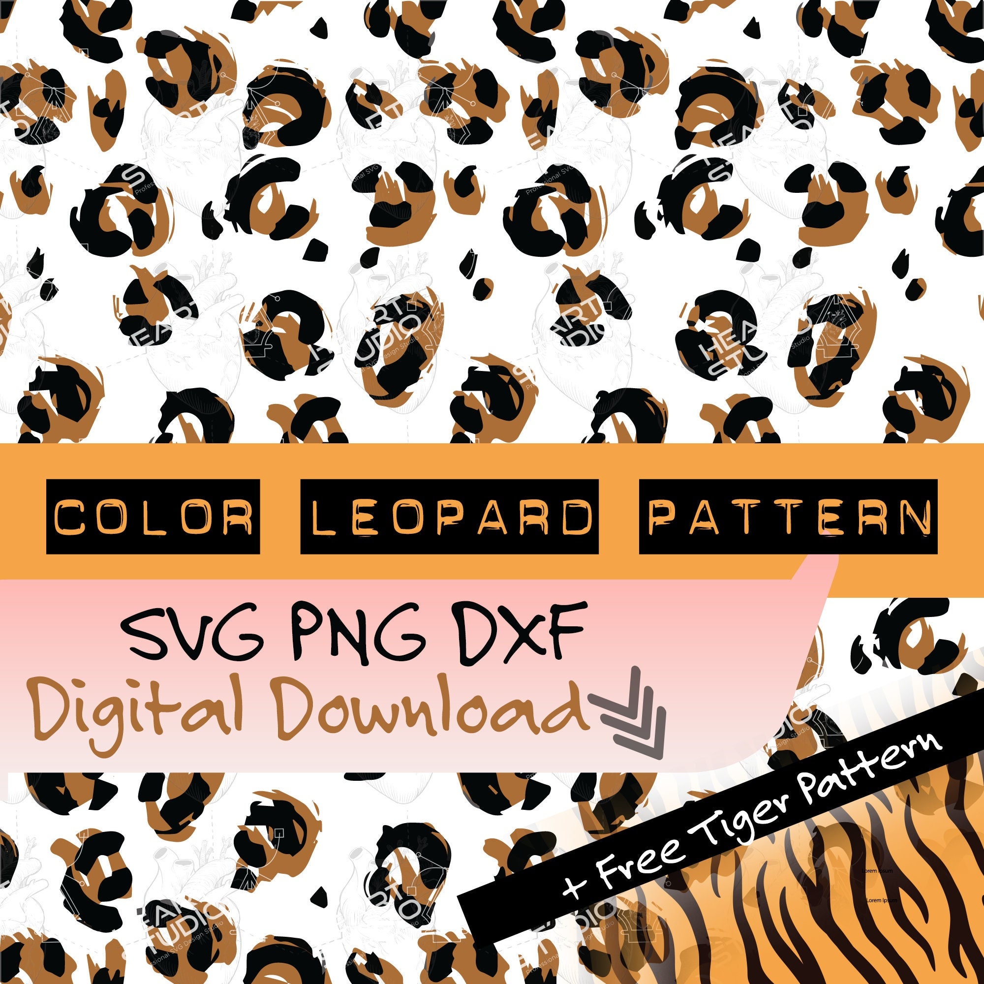 Cheetah Pattern Svg, Leopard Print Svg, Animal Print Svg, Instant Download, + Free Pattern