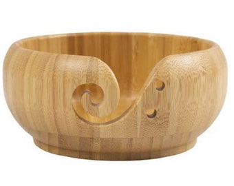 Garnschale Wollschale aus Bambus / Holz Bowl