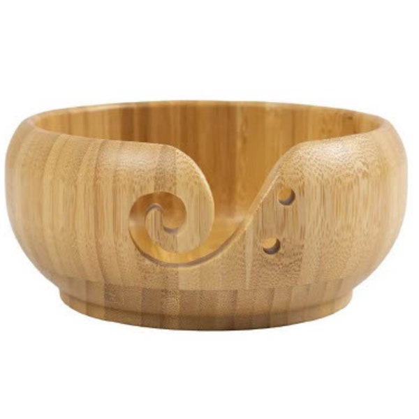 Garnschale Wollschale aus Bambus / Holz Bowl