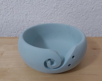 Garnschale Wollschale aus Holz Mintgrün matt