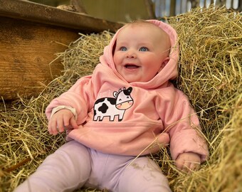 PINC- Hoodies y fferm ani-bendod farm Hoodies PINK