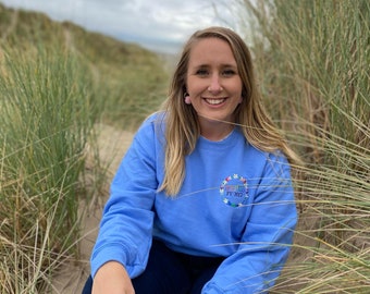 CAROLINA BLUE- 'Hapus fy myd' ani-bendod Sweatshirt