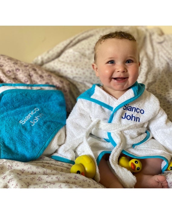 Tywel a Dressing Gown/towel & Bath Robe Set Personalised Etsy