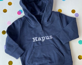 Embroided/personalised HOODY- toddlers- ani-bendod