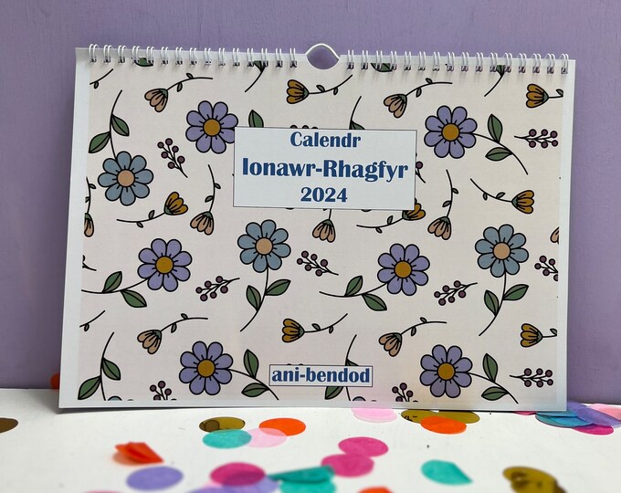 Welsh Language Calendar 2024 Calendr Cymraeg 2024 Calendr Wal Y Teulu