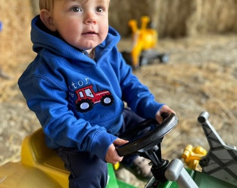 GLAS- Hoodies y fferm ani-bendod farm Hoodies BLUE