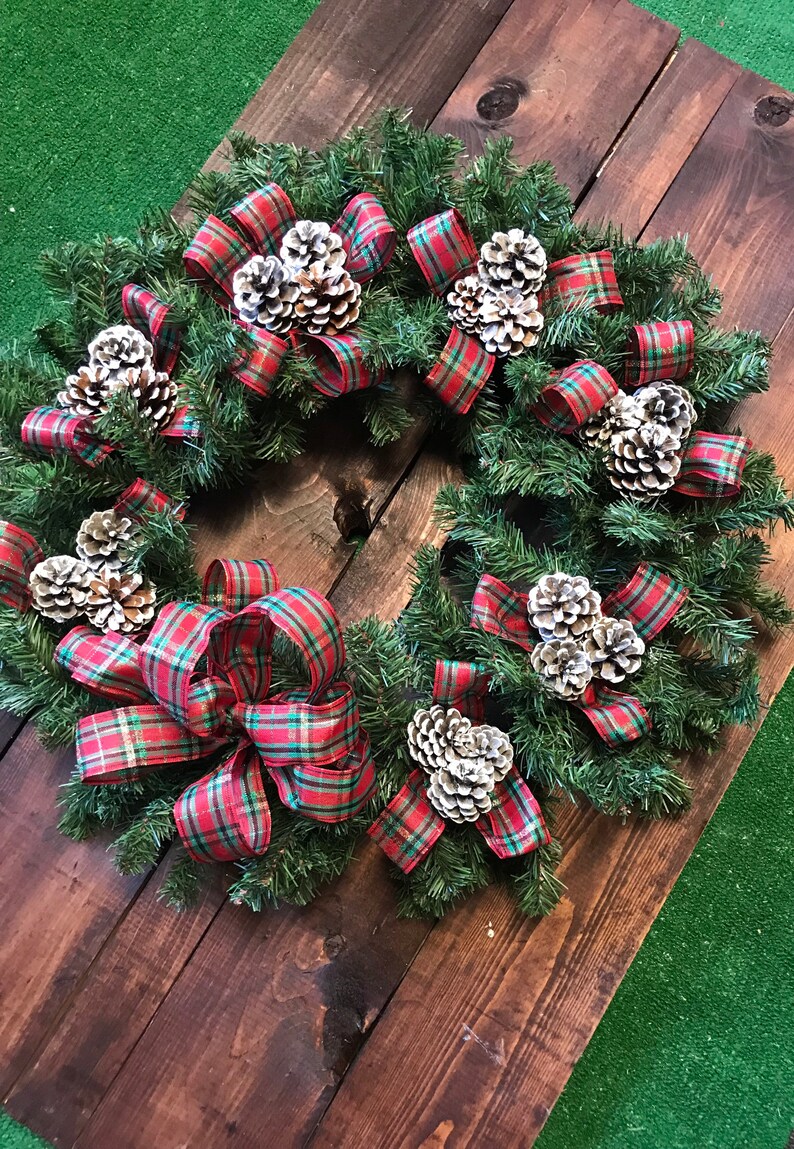 Christmas wreath cemetery wreath grave decoration | Etsy