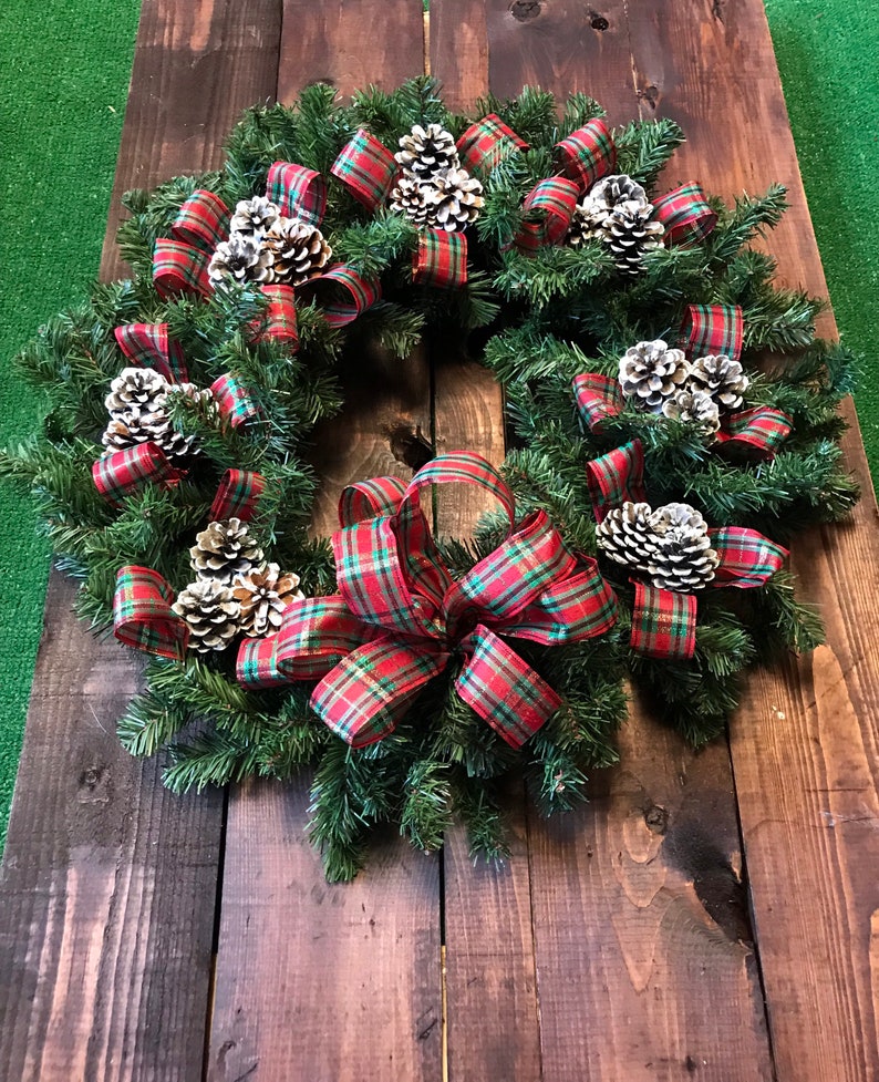 Christmas wreath cemetery wreath grave decoration  Etsy