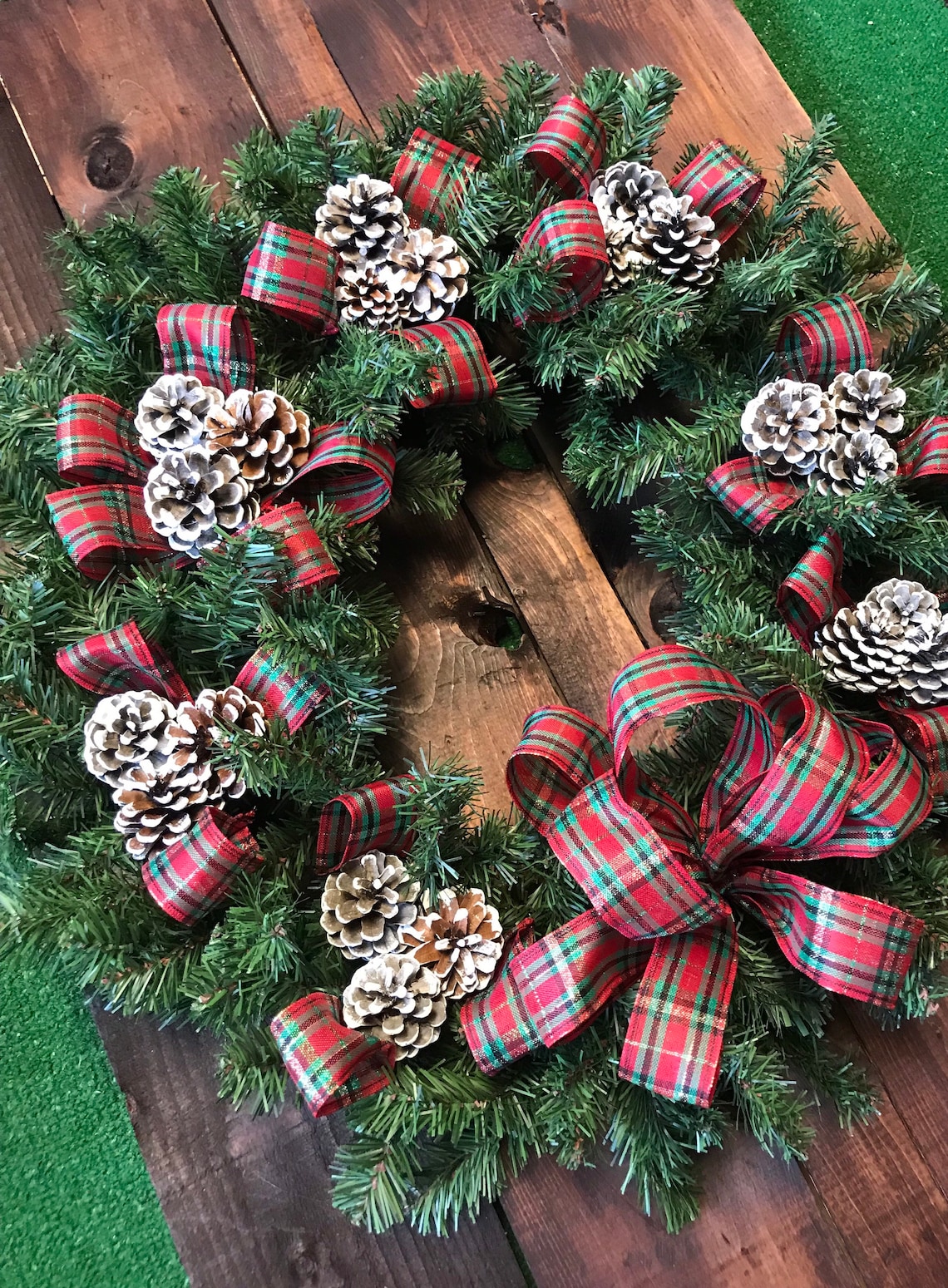 Christmas wreath cemetery wreath grave decoration Etsy