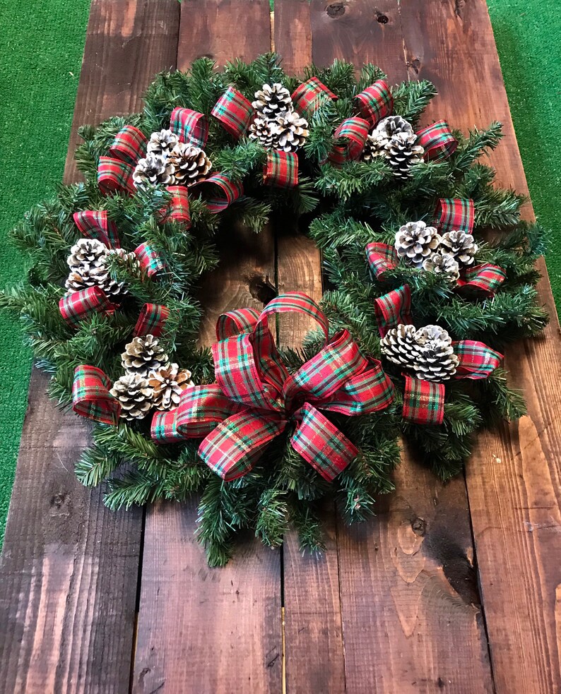Christmas wreath cemetery wreath grave decoration Etsy