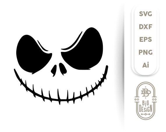 Download Jack Skellington Svg Nightmare Face SVG Jack Skellington | Etsy