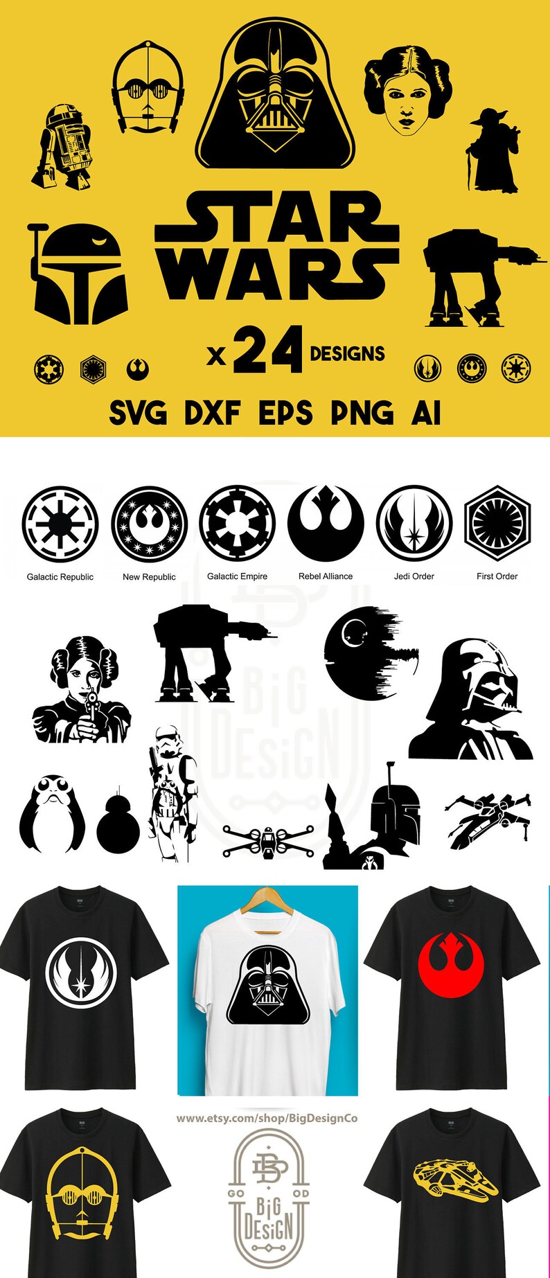 DARTH SILHOUETTE LADIES T SHIRT STAR TROOPER JEDI VADER WARS YODA R2D2 FASHION