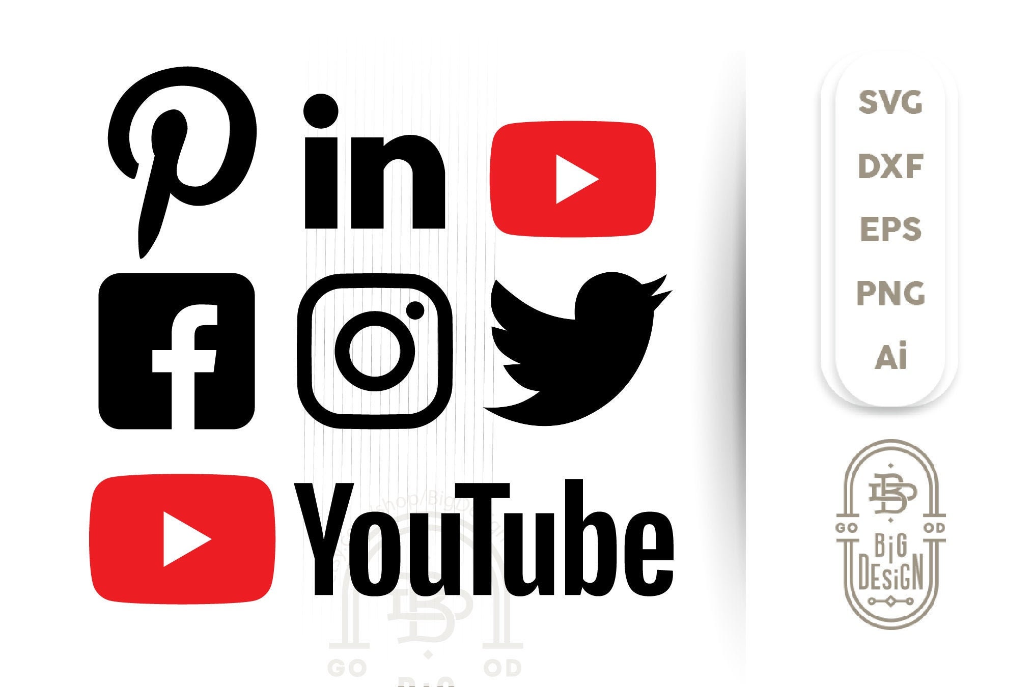 Social Media Svg Files Social Icons Svg Facebook Svg Etsy