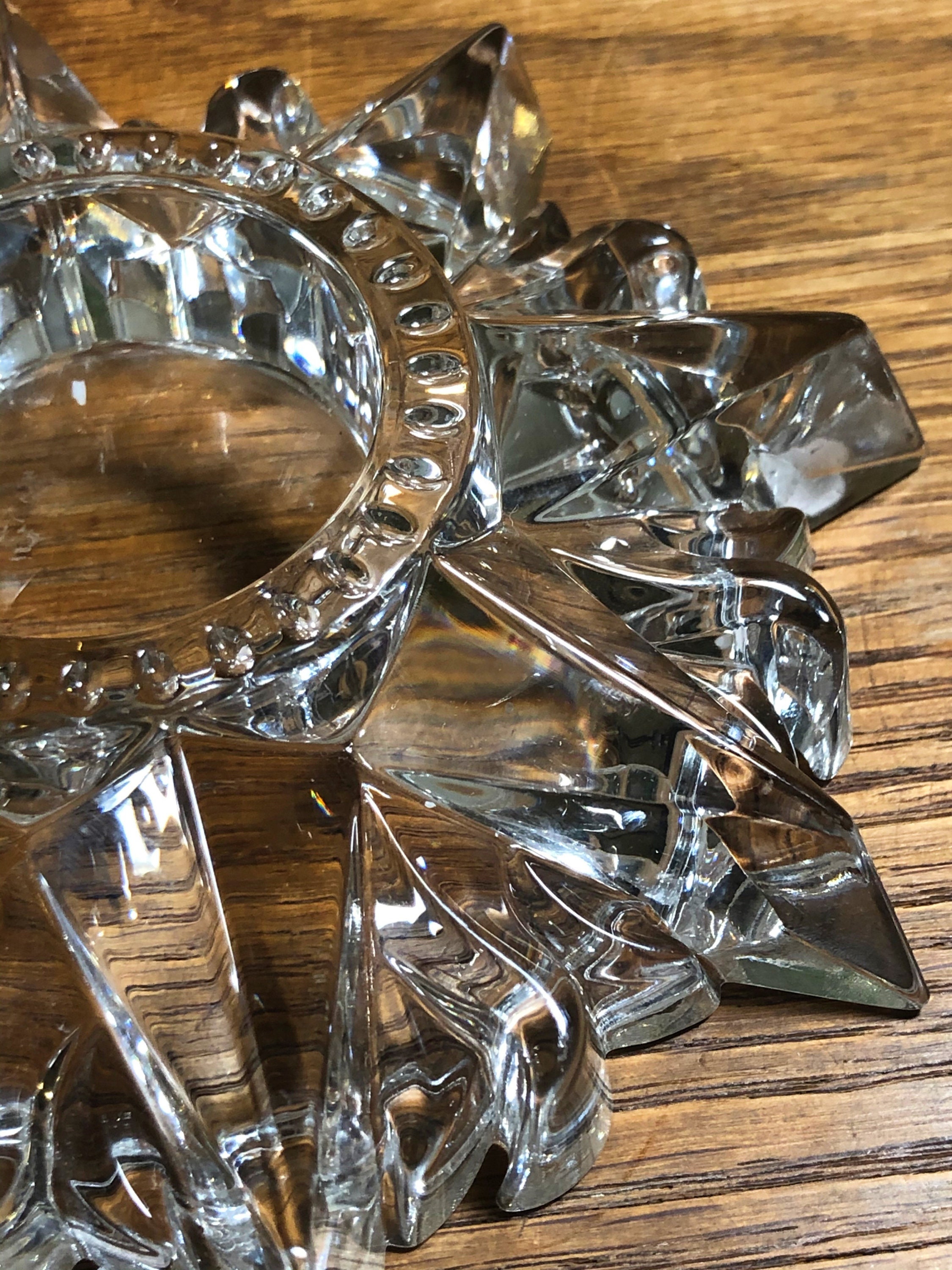 Vintage Glass Tea Light Candle Holder in Star Shape Etsy