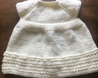 Baby Kleid - Winter Weiss 9-12 Monate