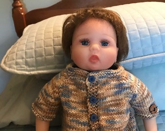 Newborn Tan/Blue Sweater