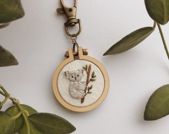 Koala Embroidery Keychain