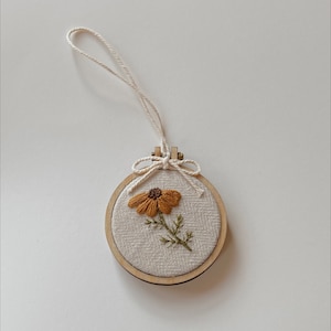 Mini Floral Embroidery Ornament