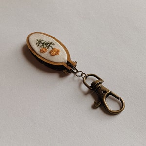 Mini Poppy Flower Embroidery Keychain image 5