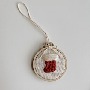 Mini Stocking Embroidery Ornament