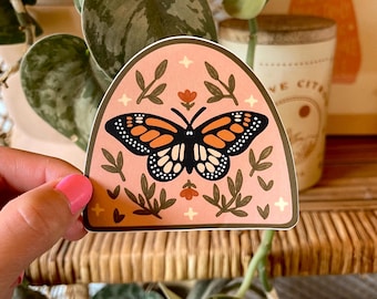 Adhesivo de vinilo de mariposa monarca