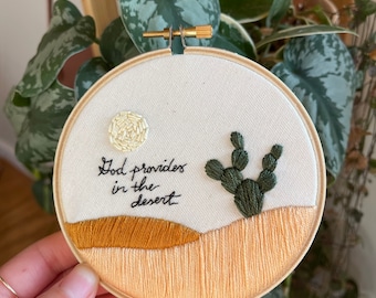 Bastidor de bordado del desierto / arte paisajístico