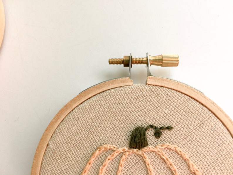 Mini embroidery hoop / Pumpkin embroidery / Seasonal decor image 6