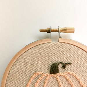 Mini embroidery hoop / Pumpkin embroidery / Seasonal decor image 9