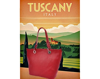 Leather Handbag - 1018 - Women Leather Bags - Made in Italy