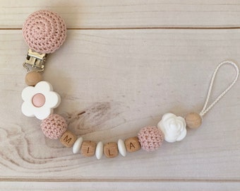 Pacifier chain personalized for girls