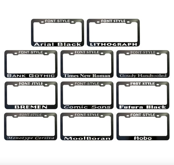 Custom Personalized License Plate Frame,Your Own Text Plate Frames for  Cars, Customized Design Metal License Plate Holder, Customize Funny Metal  Car