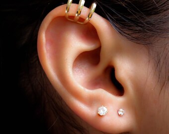 Stein Piercing für Helix Tragus, Zirkonia Ohrringe, Edelstahl Ohrstecker, Ohrmuschel Piercin, chirurgenstahl, Kinder Ohrringe, schraube