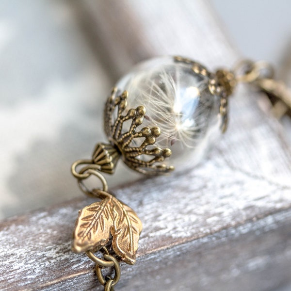 Echtes Löwenzahnarmband, Vintage-Schmuck, antikes Perlenarmband, handgefertigt, Jubiläumsschmuck, Bronze-Vintage-Armband, Geschenk für sie