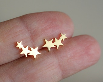 Star earrings, minimalist studs, small star earrings, silver allergy-free stainless steel studs, unique gifts,  gifts for her