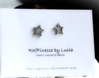 Titanium Star Earrings, Hypoallergenic Jewelry Minimalist Stud Earrings, Silver Color Tiny Earrings, Gifts for Wife, Birthday Gifts