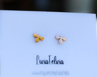 Bee earrings, minimalist studs, Stainless Steel, rose gold, unique gifts for her